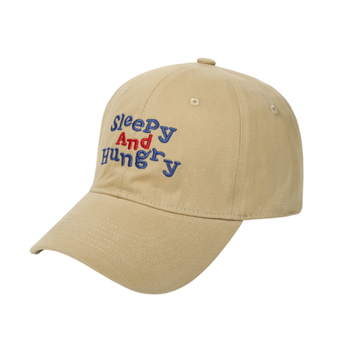Sleepy and Hungry Embroidered Baseball Cap 