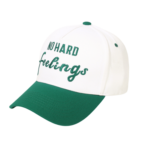 No Hard Feelings Baseball Cap White 