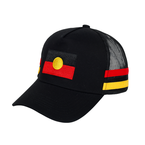 Black Mesh Trucker Cap