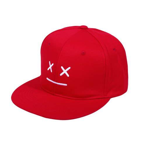 Red X Face Snapback Cap 