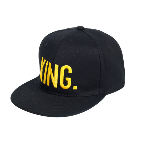 KING Embroidered Snapback Black Cap 