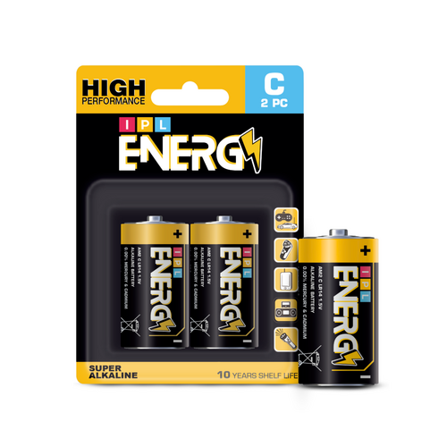 C Alkaline Battery- 2 PC