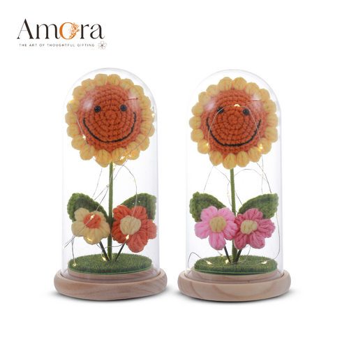 Smiley Sunflower Acrylic Dome | Assorted