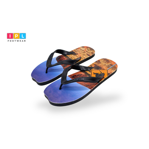 Mountain Design Asymmetric Double Printed Pluger Flip Flop