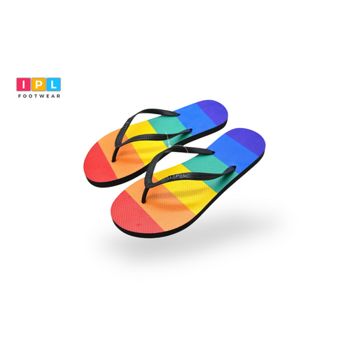 Cute Rainbow Color Women's Slippers