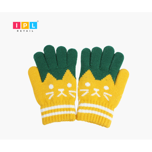 Stylish Dual colour Animal Themed Gloves for Kids