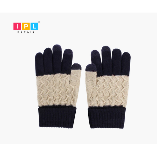  Knitted Wave Pattern TouchScreen Gloves