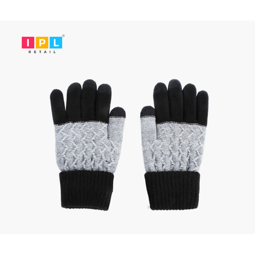 Knitted Wave Pattern TouchScreen Gloves