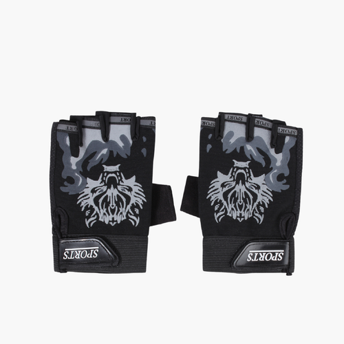 Sports Gloves with Wolf Graphic Design