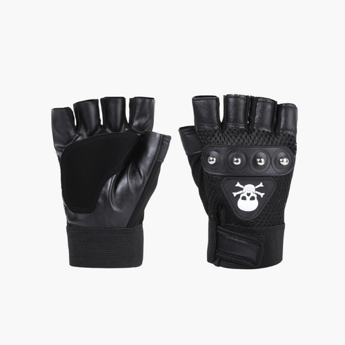 Regal Remains: Superior Skull Leather Gloves