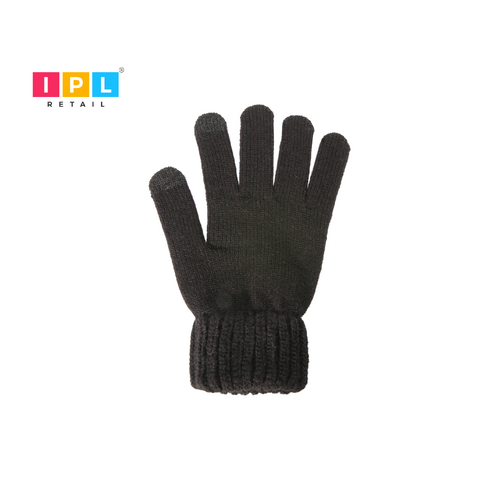Black Knit Gloves