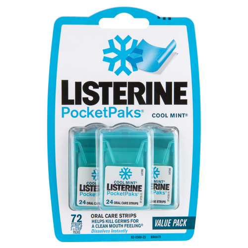 Listerine Pocketpaks Oral Care Strips Cool Mint Value Pack