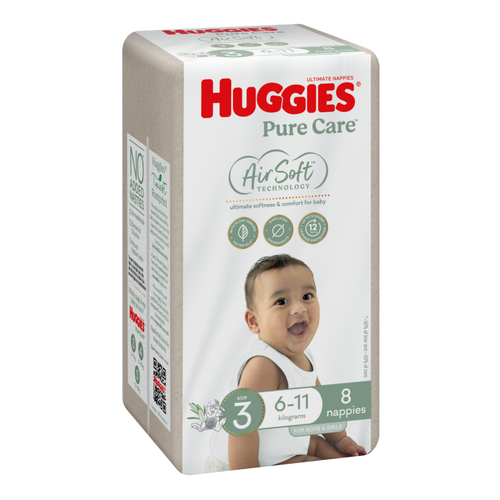 HUGGIES Ultimate Nappies | Size 3 Crawler | 8 Pack (3)