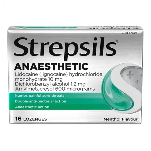 Strepsils Anaesthetic | Menthol Flavour | 16 Lozenges