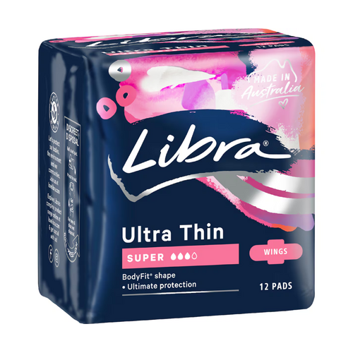 Libra Ultra Thins Pads Wings Super | Pack of 12 