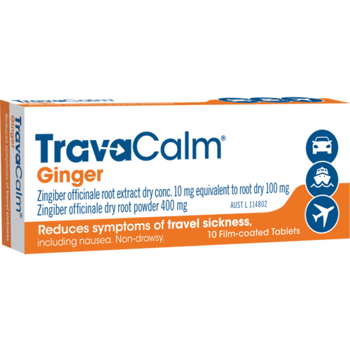 TravaCalm Ginger | 500mg | 10 Tablets