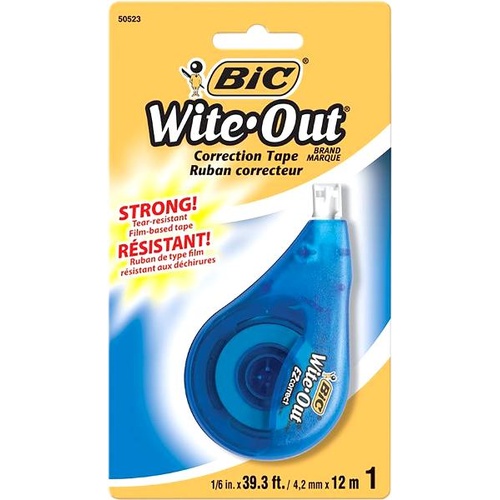 Bic Wite Out Correction Tape | 4.2mm x 12m | Pack of 1