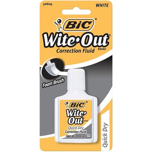 BIC Wite-Out Plus Quick Dry Correction Fluid | 20mL | Pack of 1