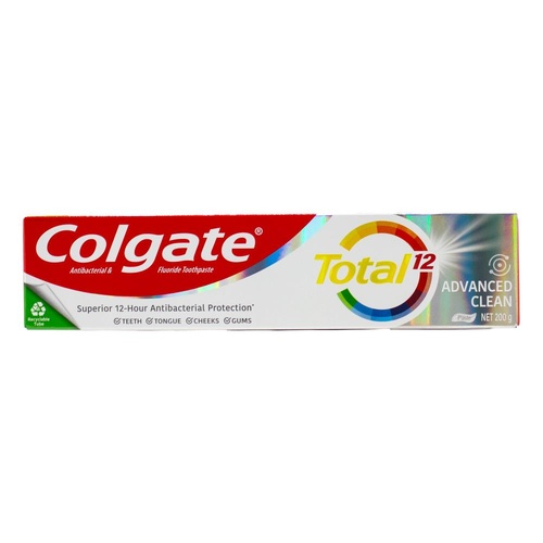 COLGATE 200g TOOTHPASTE TOTAL 12 ADVANCED CLEAN
