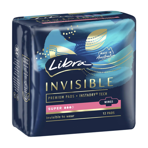 Libra Invisible Super Wings Pads | Pack of 12