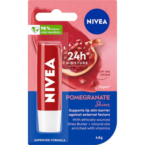 Nivea Lip Care Pomegranate Shine Lip Balm For Dry Lips