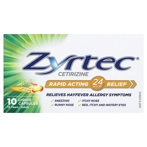Zyrtec 10mg Liquid Capsules 5s