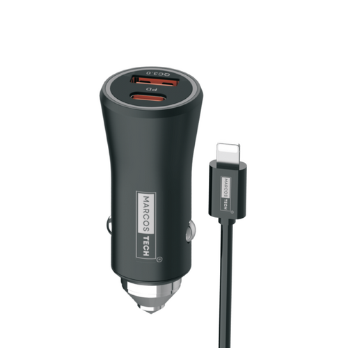 Super Fast Car Charger + IPH Combo- 38W