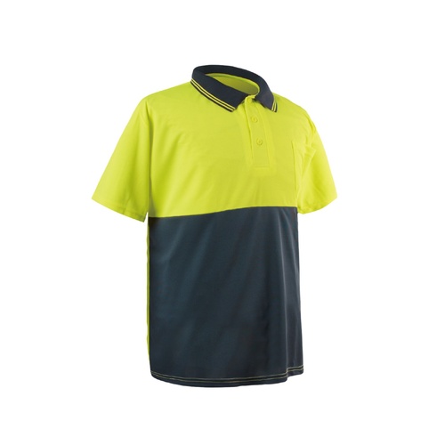 Yellow Hi-Vis Half Sleeve Polo (M)