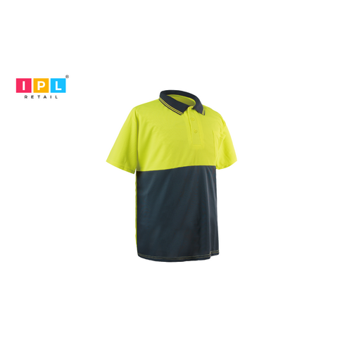 Yellow Hi-Vis Half Sleeve Polo (L)
