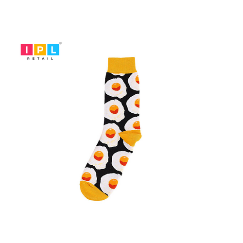 Eggstraordinary Feet: Sunny Side Up Print Socks