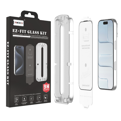 EZ-FIT iPhone 17 Screen Protector Kit – 9H Tempered Glass with Installation Frame