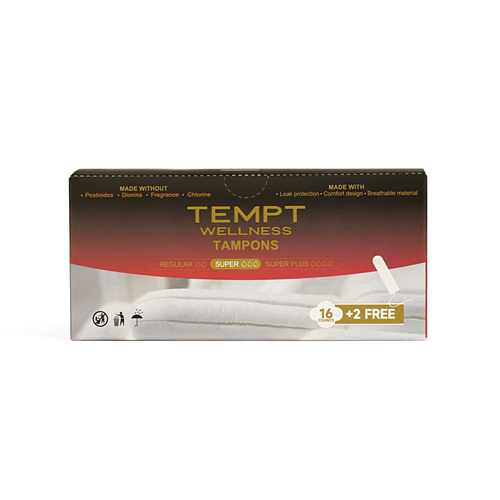 Tempt Wellness Tampons | Super | Pack of 18