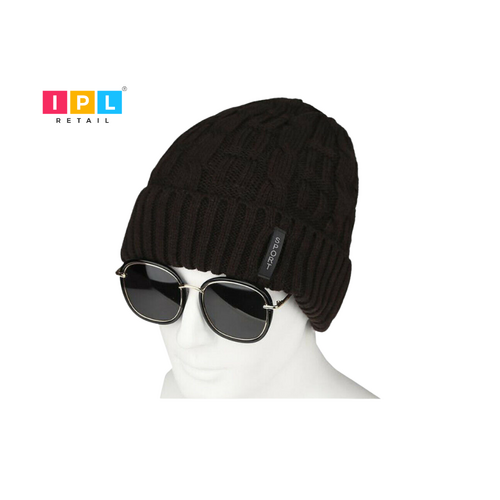 Solid Colour Striped Men Beanie Hat-Assorted