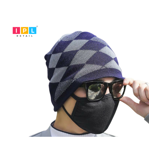 Plaid Pattern Men Beanie Hat