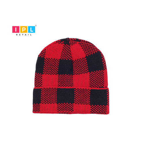 Checkered Skull Beanie