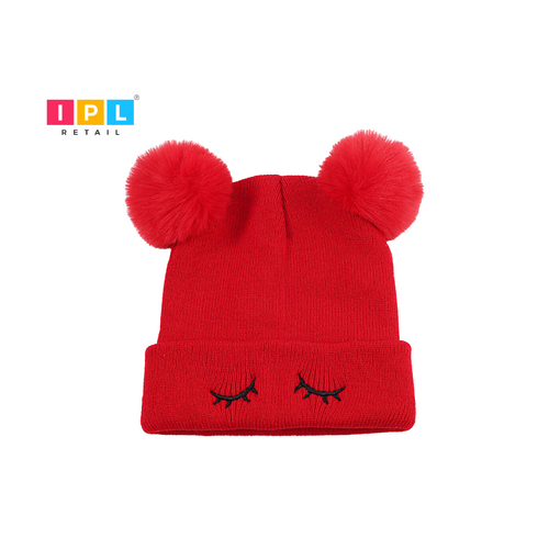  Dual Pom & Lash Delight Beanie