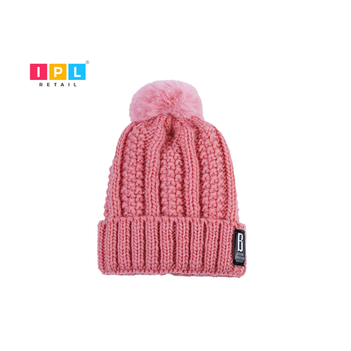 Cute PomPom Decorated Solid Color Knitted Beanie for Women