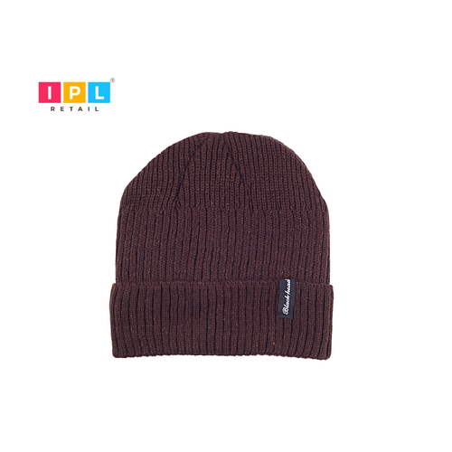 Cozy and Stylish Solid Color Knitted Striped Pattern Beanie