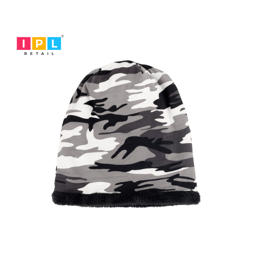 Covert Comfort: Grayscale Beanie