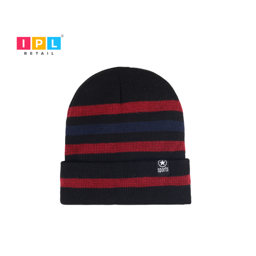 Anchor Your Style: Striped Beanie
