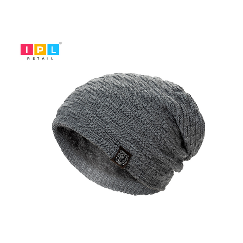 Slouchy Marled Beanie with Signature Emblem