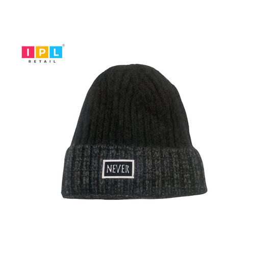 Black Beautiful Adult Beanie With A Border