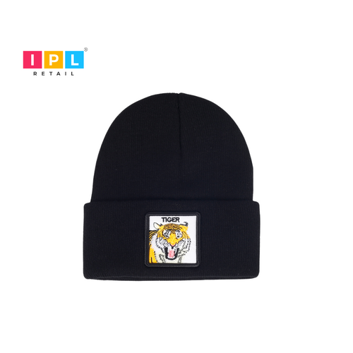 Roar Black Beanie