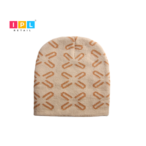 Neutral Grid Beanie