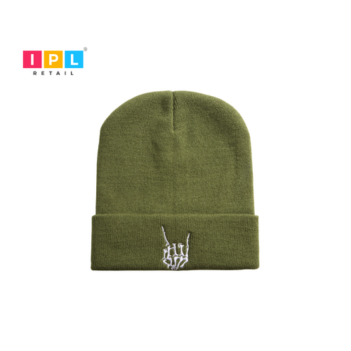 Olive Ribbed Beanie