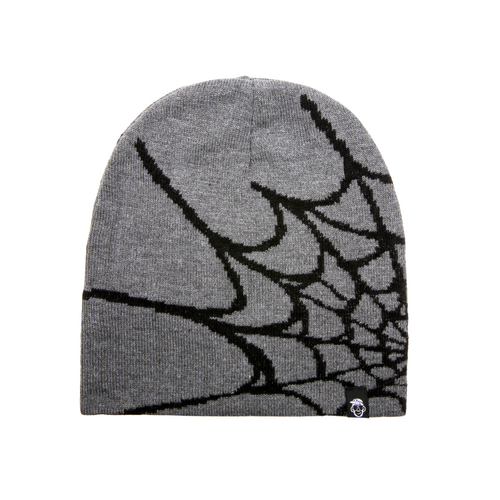 Grey Spider Knit Beanie