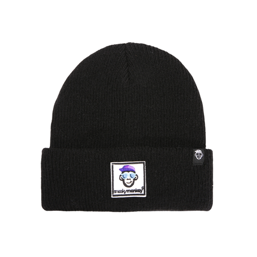 Sneaky Monkey Cuffed Beanie