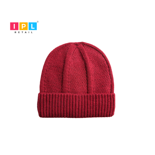 Red Ripped Beanie