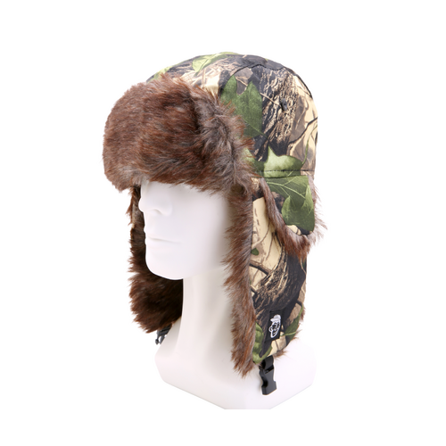 Camouflage Faux Fur Trapper Hat
