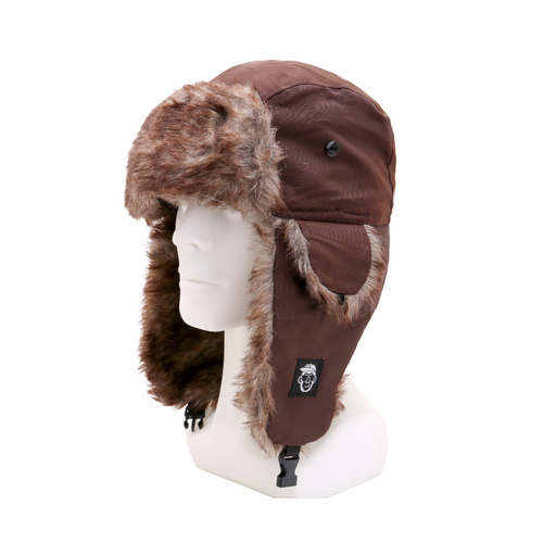 Brown Faux Fur Trapper Hat